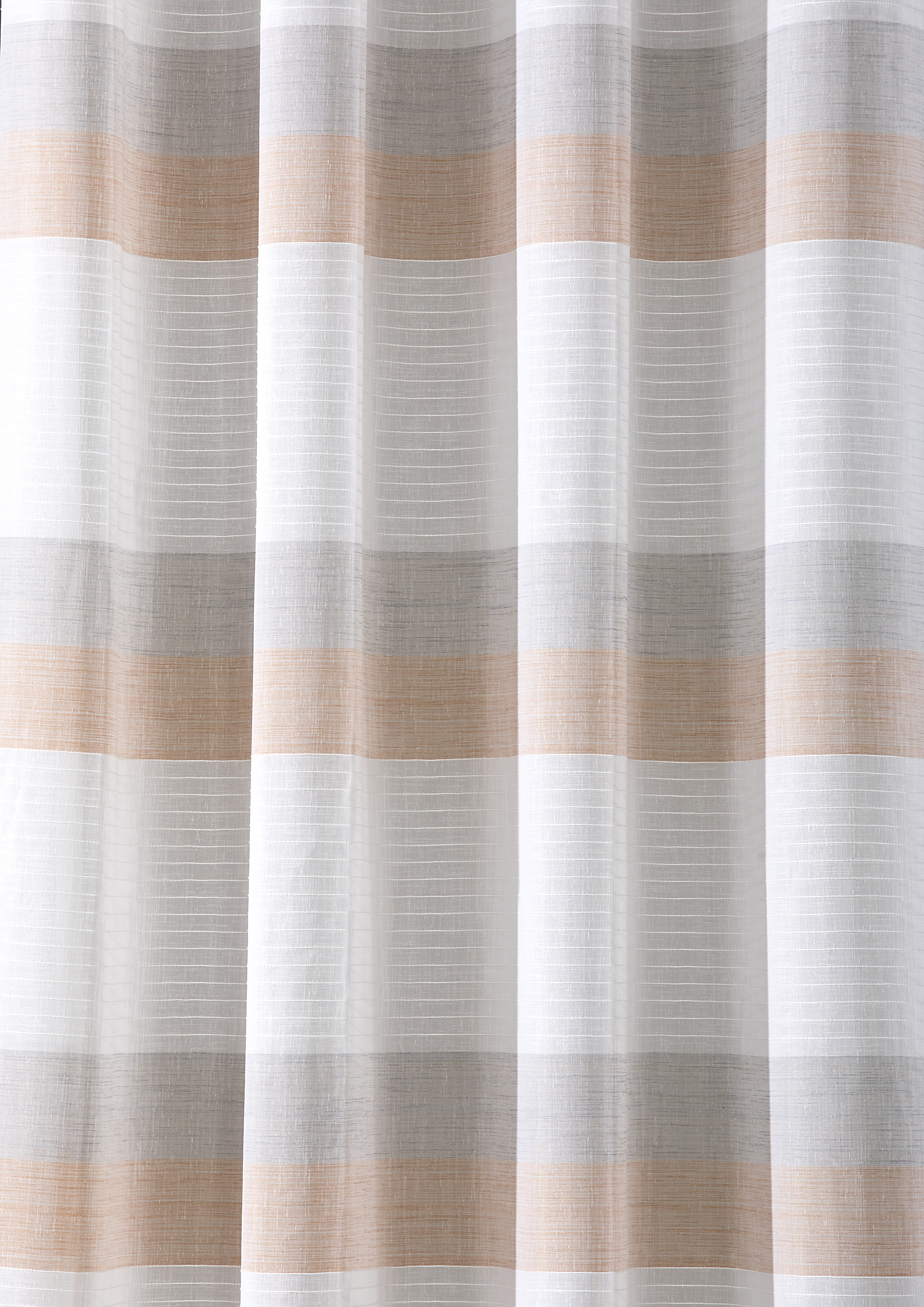 Ösenschal Charlotte 140 x 245 cm – Gewebte Querstreifen mit frischem Farbverlauf