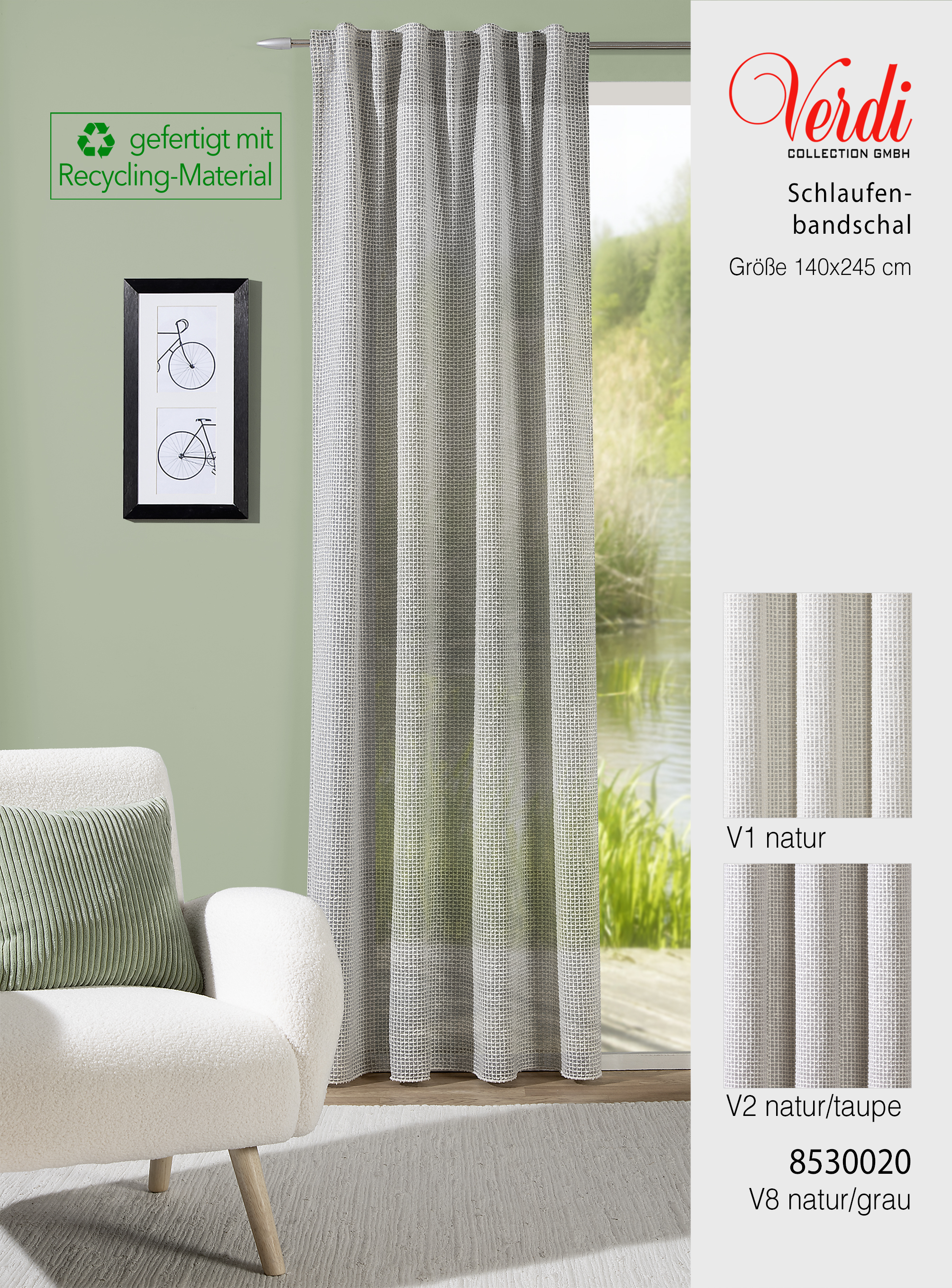 Schlaufenbandschal Aprilia 140 x 245 cm – Nachhaltig mit grober Struktur