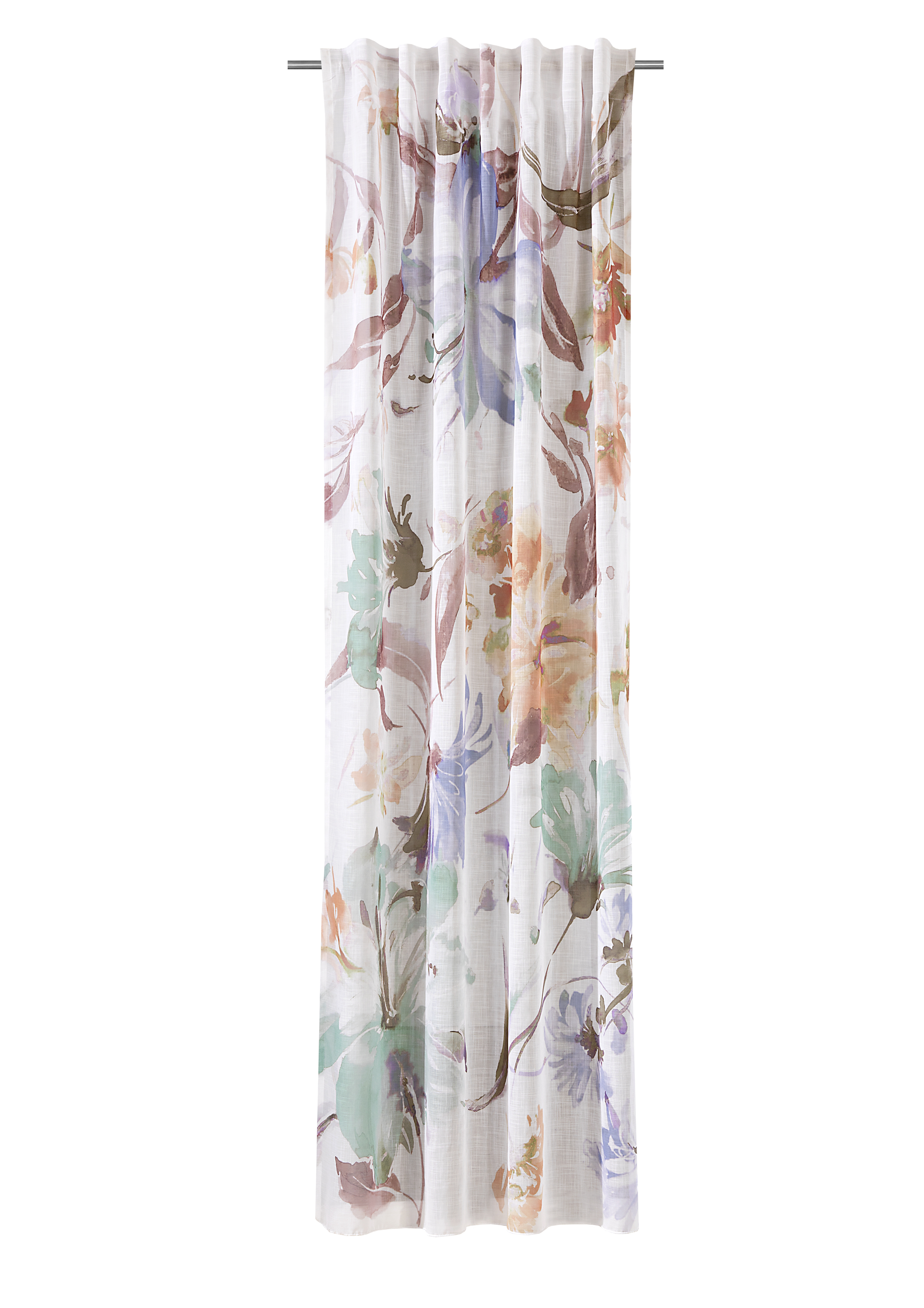 Schal mit verdeckten Schlaufen Freja 140 x 245 cm – Modernes Blumendesign in Multicolor