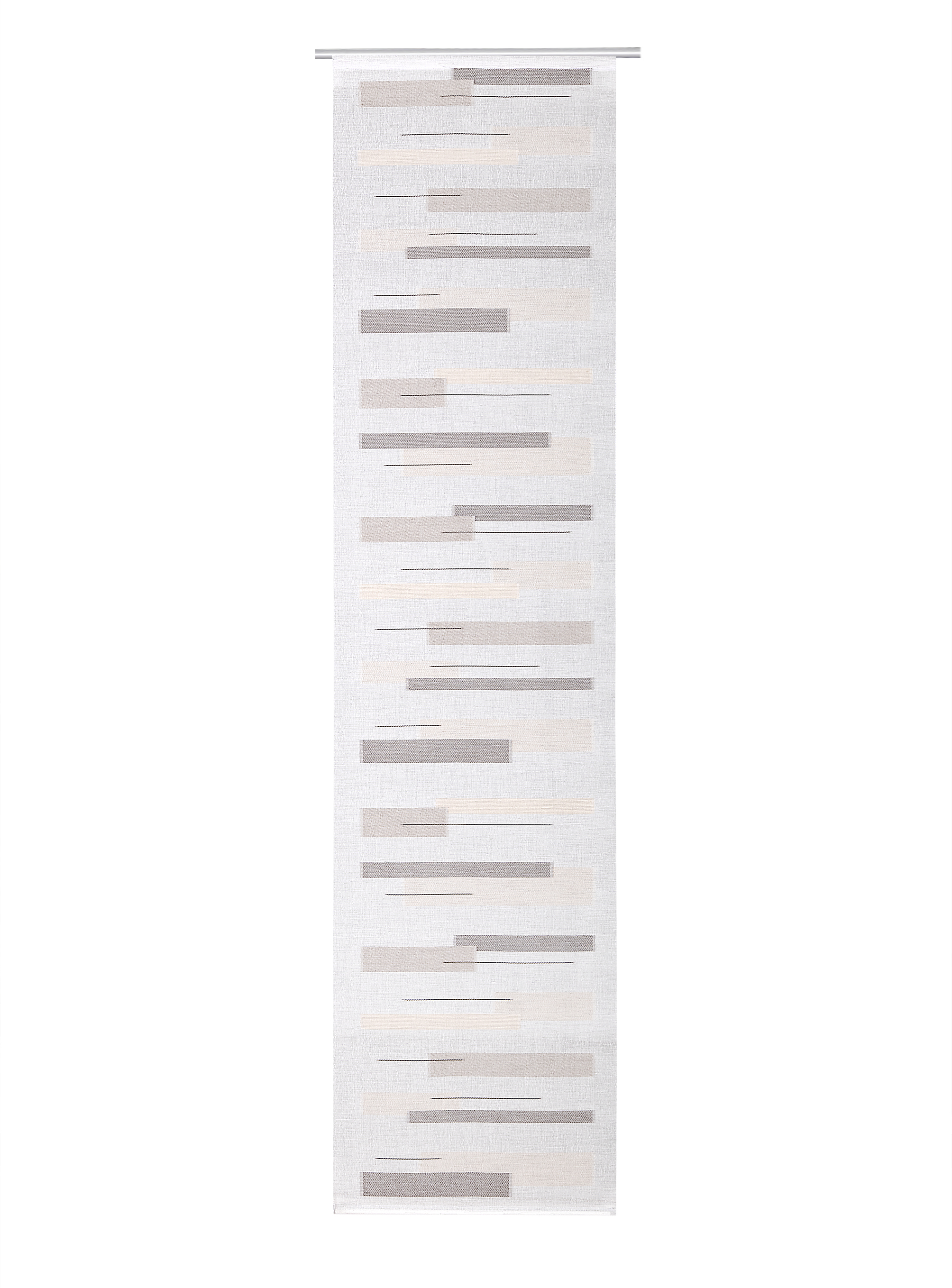 Schiebevorhang Perla 60 x 245 cm – Melangegarn mit Scherli-Querstreifen