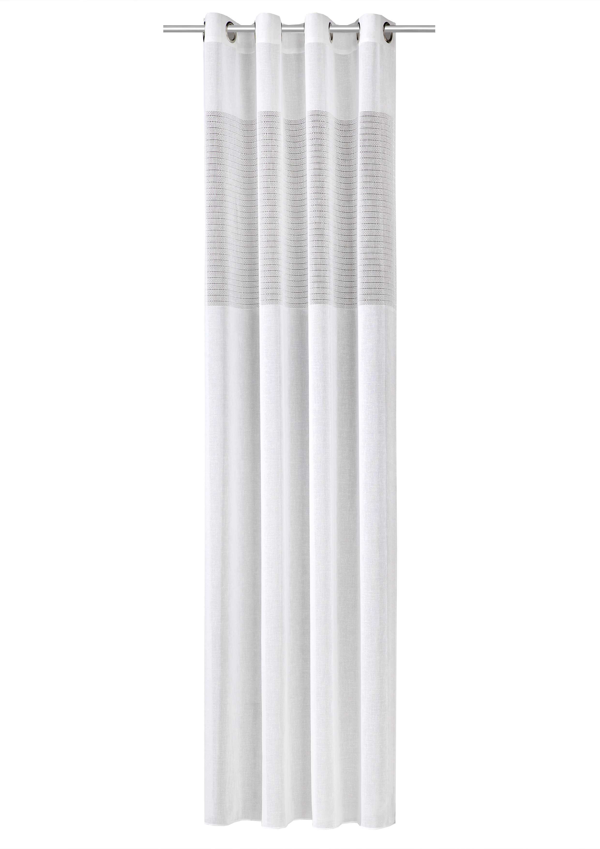 Ösenschal Taja 140 x 245 cm – Natürliche Leinenstruktur mit grobem Struktur-Einsatz