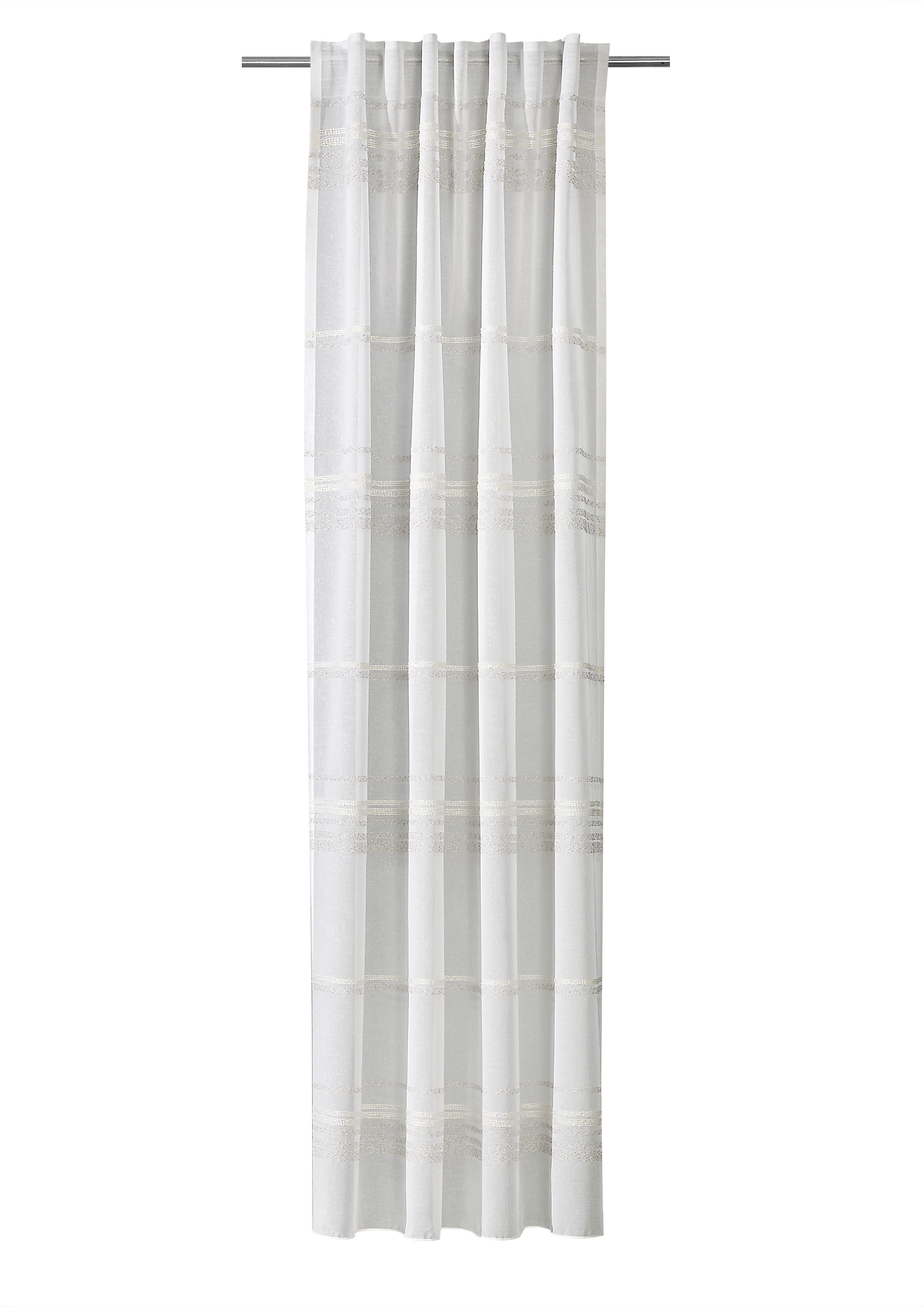 Schlaufenbandschal Ellen 140 x 245 cm – Feine Querstreifen & natürliche Struktur