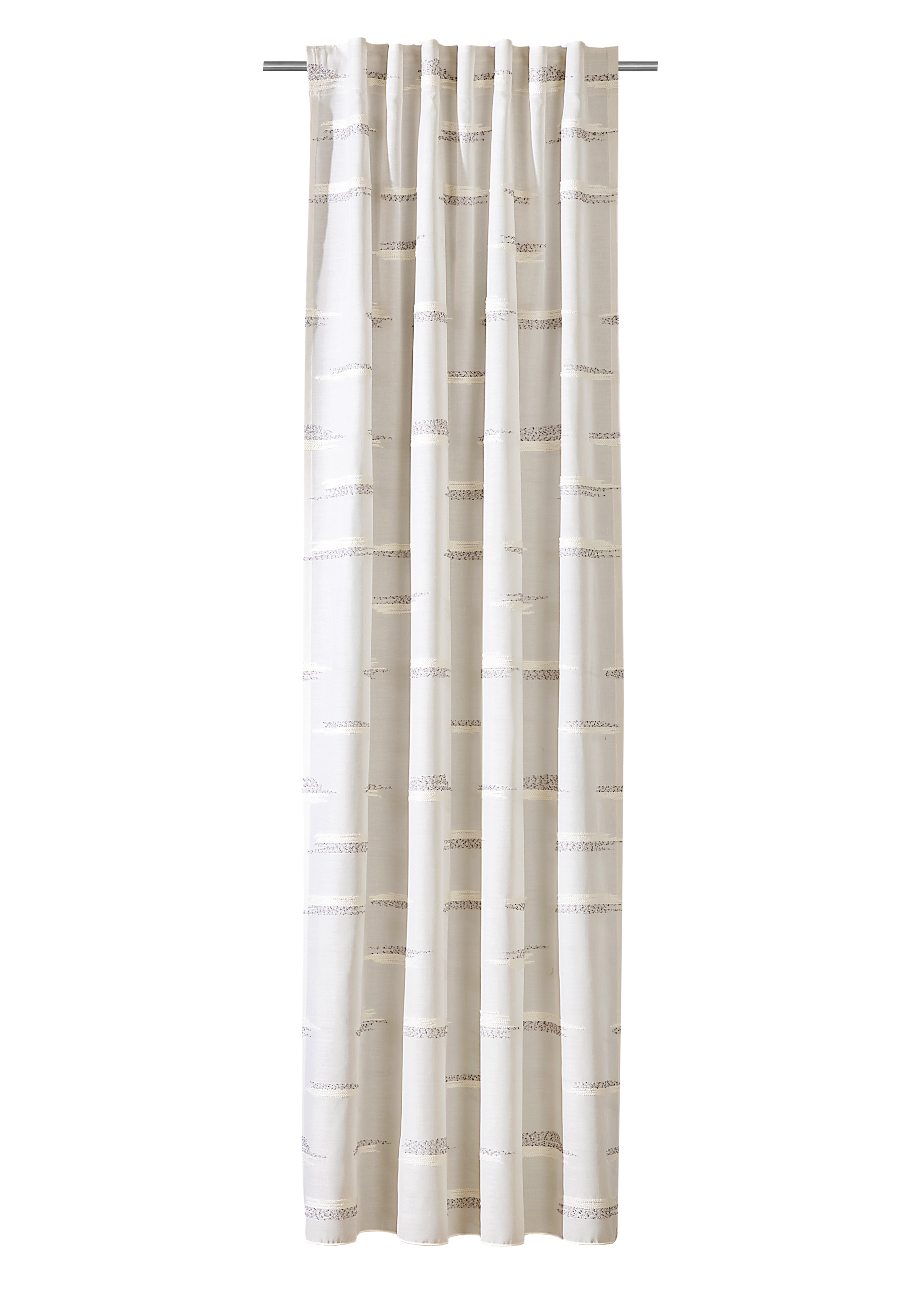 Schal mit verdeckten Schlaufen 140 x 245 cm – Modernes Scherli-Design mit Bouclégarn in Natur-Optik