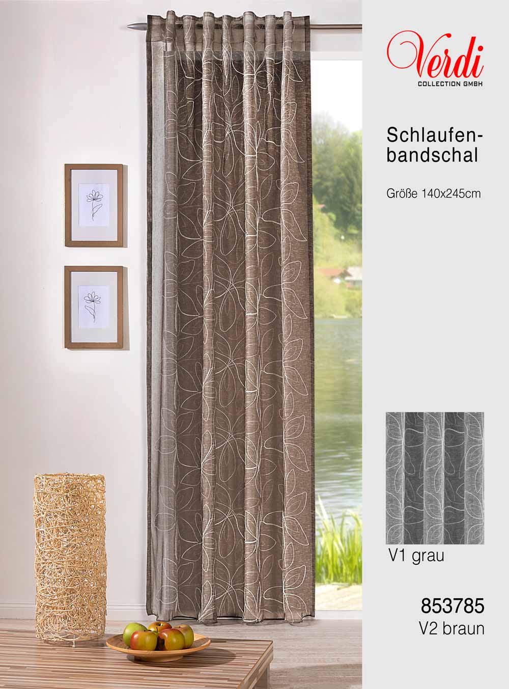 853785 Schlaufenbandschal kaufen braun