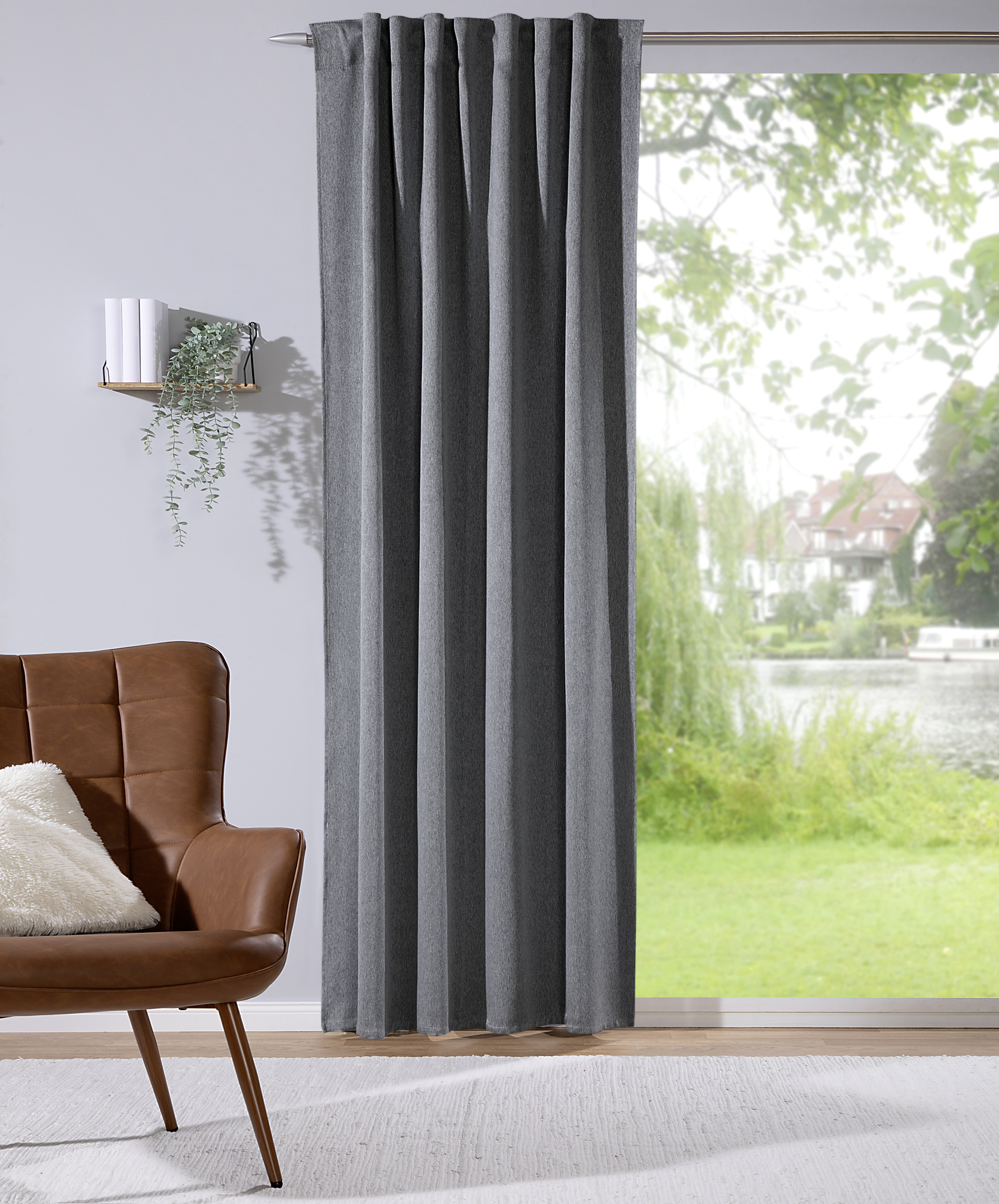 Schal mit verdeckten Schlaufen Frauke Dim-Out 135 x 245 cm – Starke Verdunkelung mit matter Eleganz
