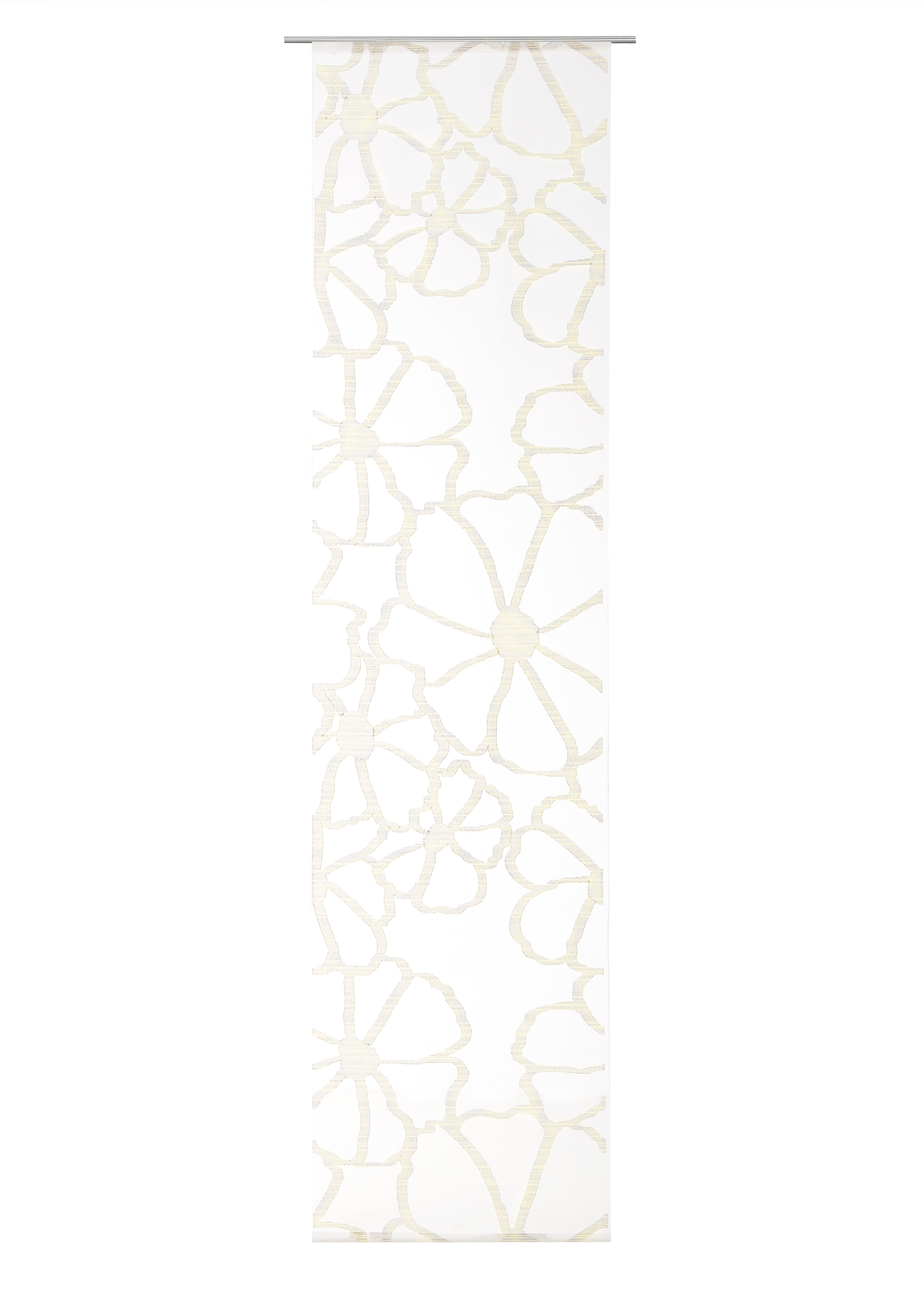 Schiebevorhang Rovena 60 x 245 cm – Florales Positiv-Negativ-Design in Scherli-Qualität