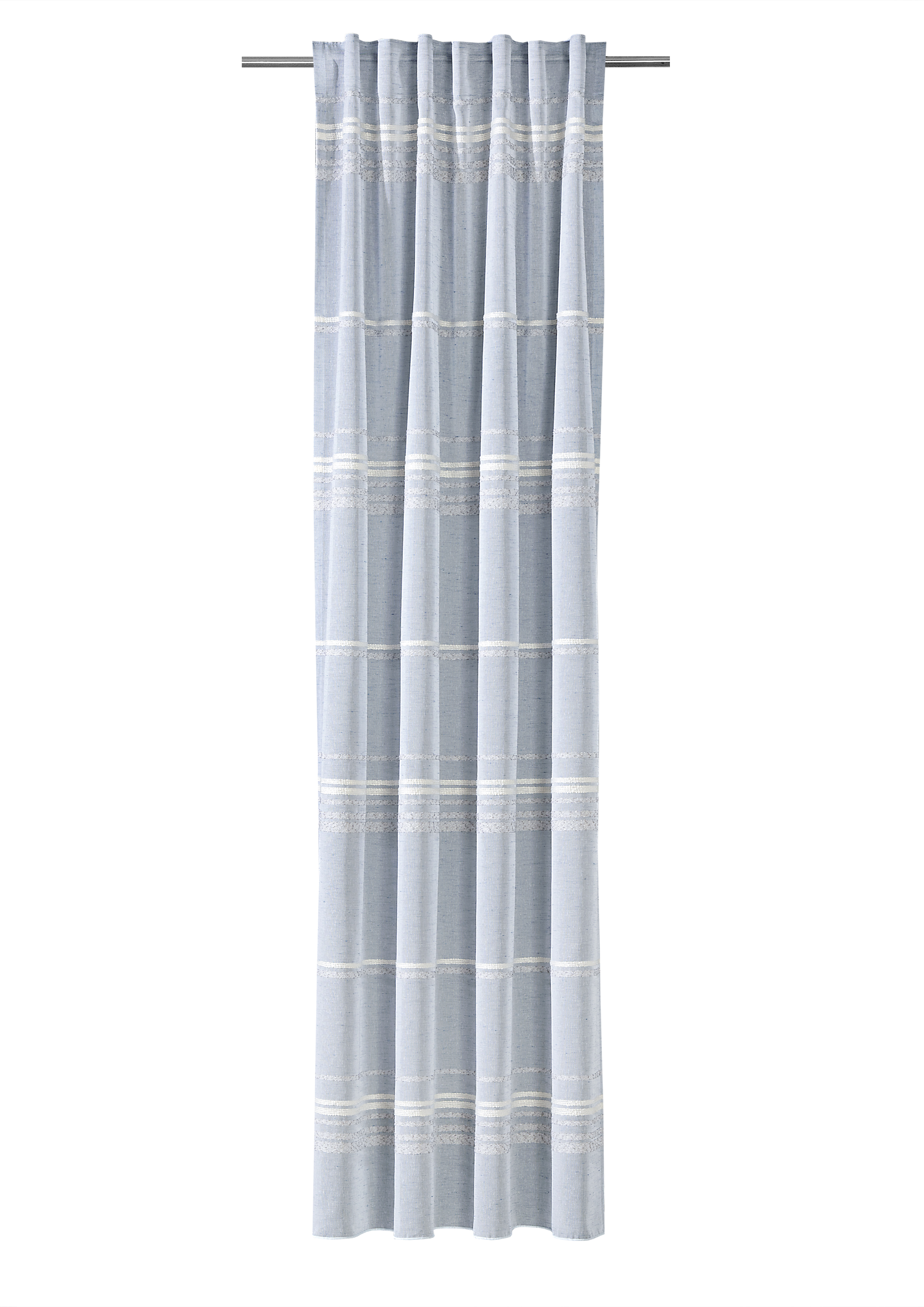 Schlaufenbandschal Ellen 140 x 245 cm – Feine Querstreifen & natürliche Struktur