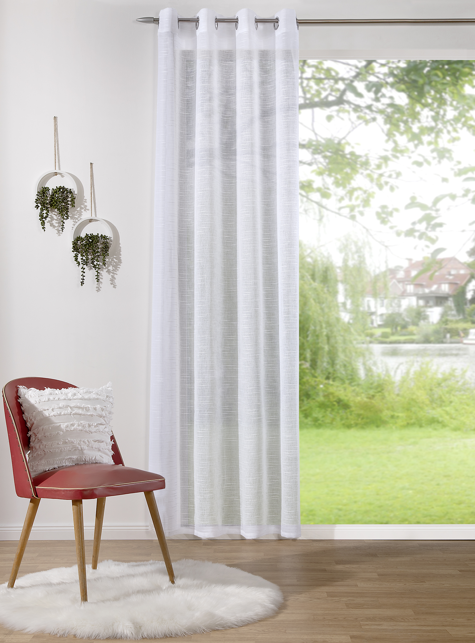 Ösenschal Belinda 140 x 245 cm – Edle Ausstrahlung mit matt/naturigem Garneffekt