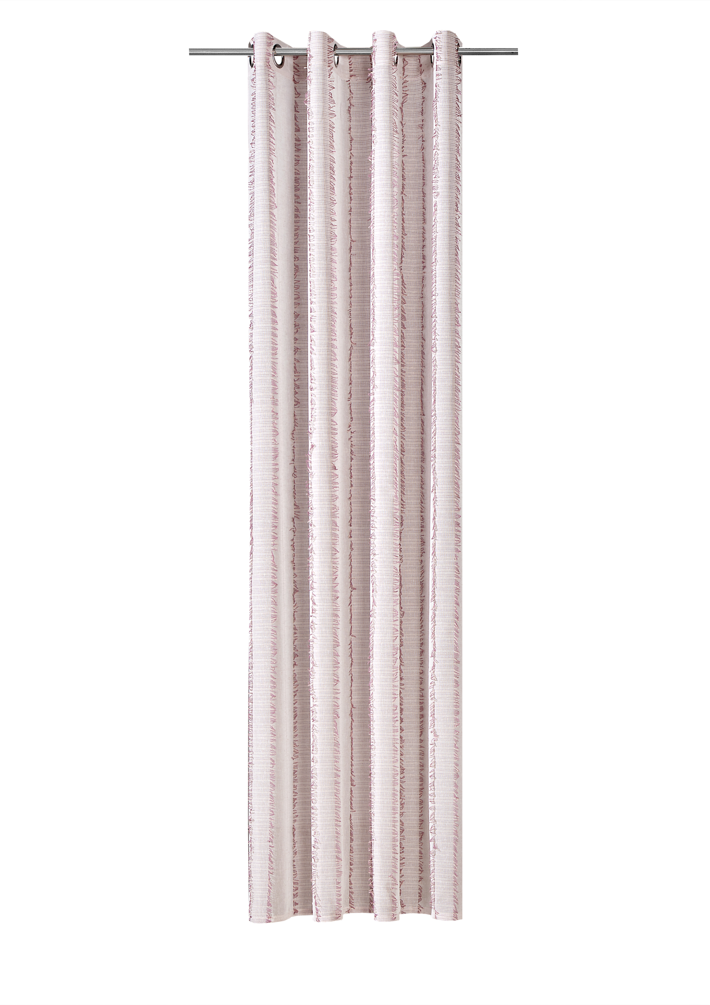 Ösenschal Mathilda – Längsbetonter Uni-Look mit Scherli-Effekt 140 x 245 cm –