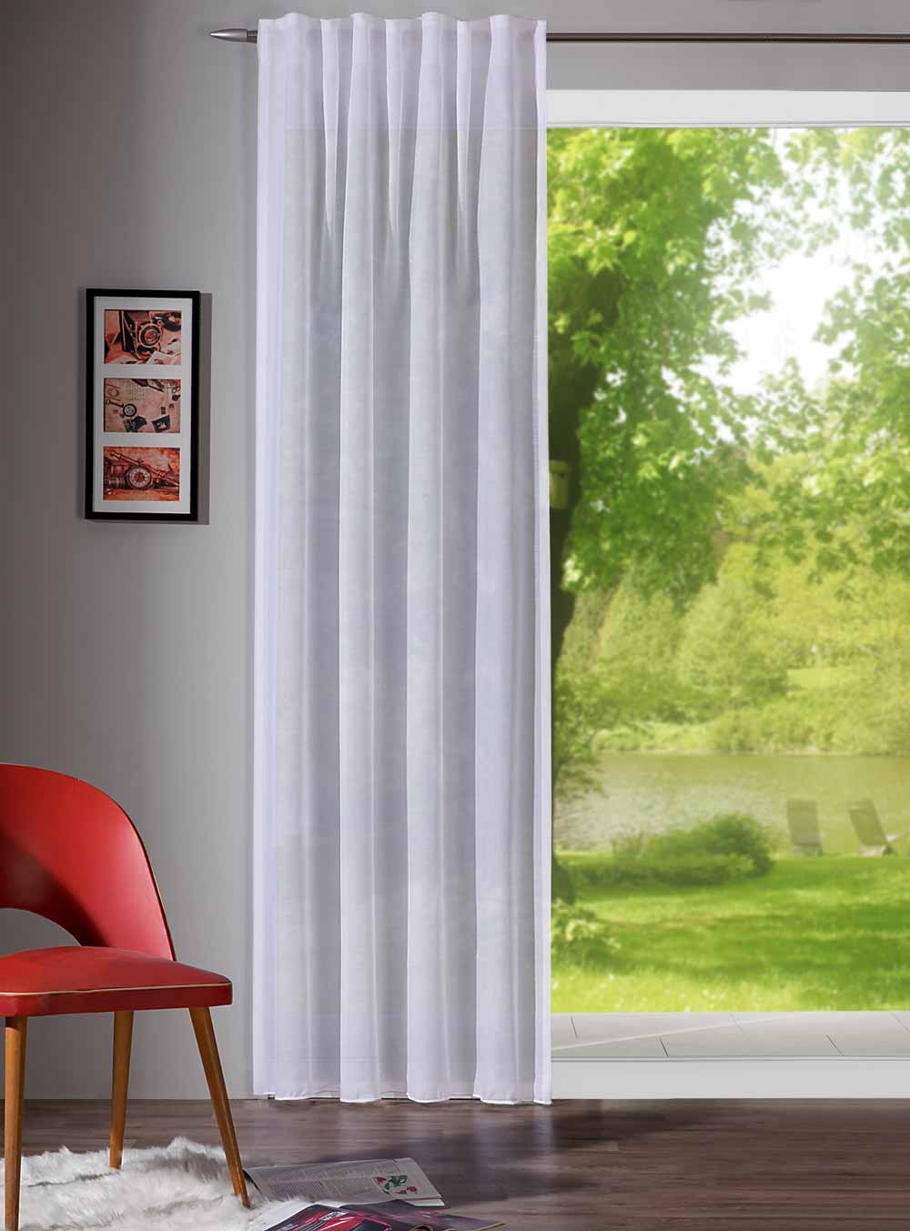 Schal mit verdeckten Schlaufen Svea 140 x 245/300 cm – Zeitlose Leinenstruktur durch exklusives Effektgarn