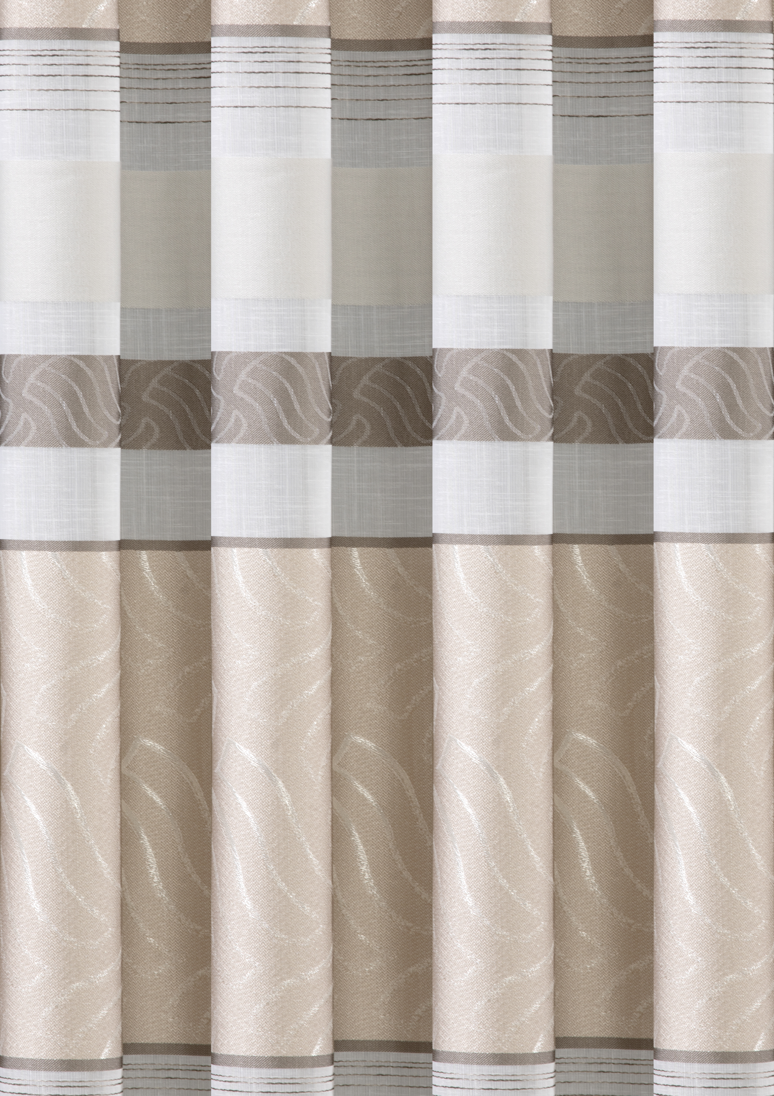 Schal mit verdeckten Schlaufen Miranda 140 x 245 cm – Edles Matt-Glanzspiel mit sanfter Wellen-Musterung