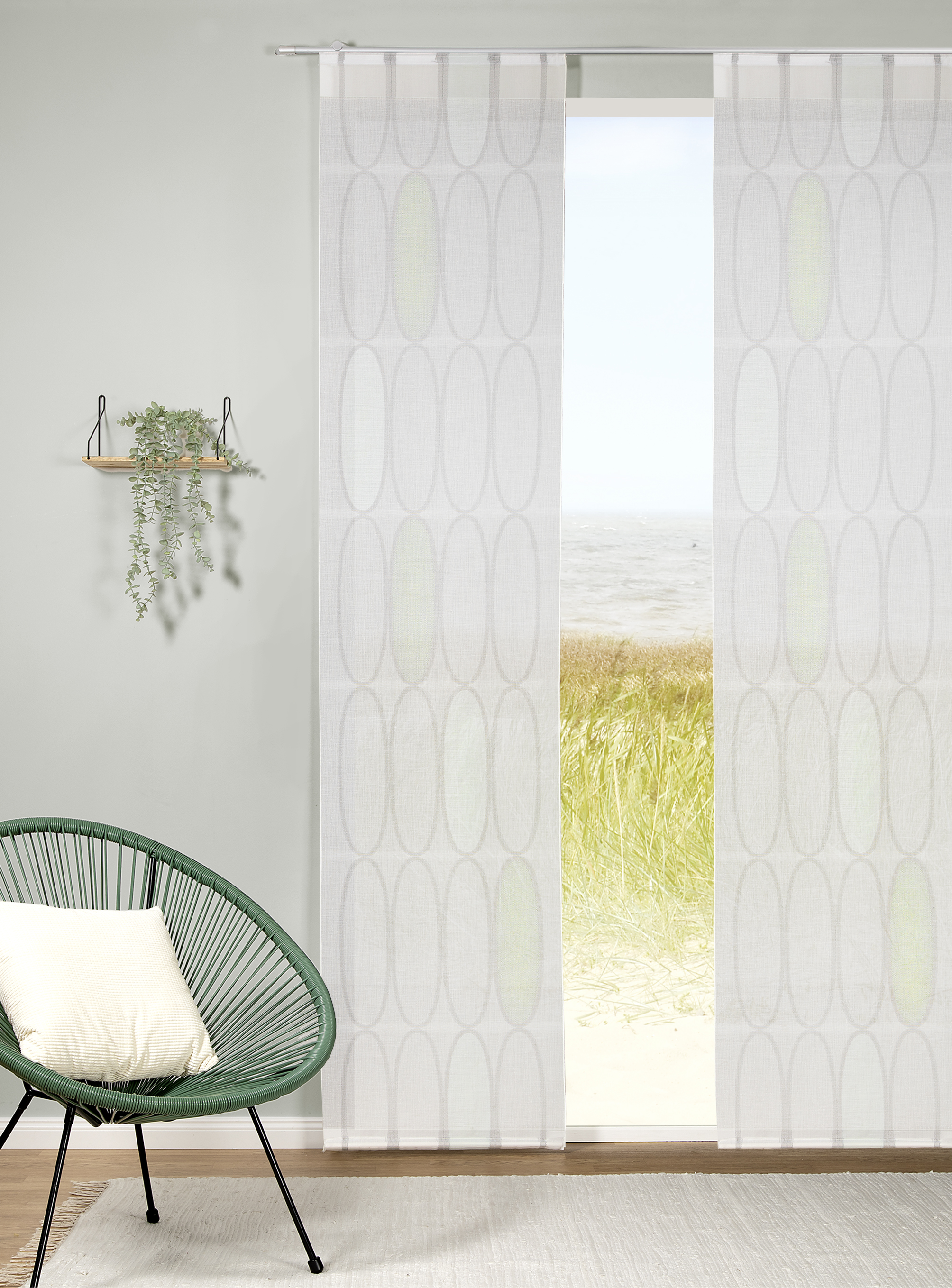 Schiebevorhang Fernanda 60 x 245 cm – Halbtransparente Deko-Qualität