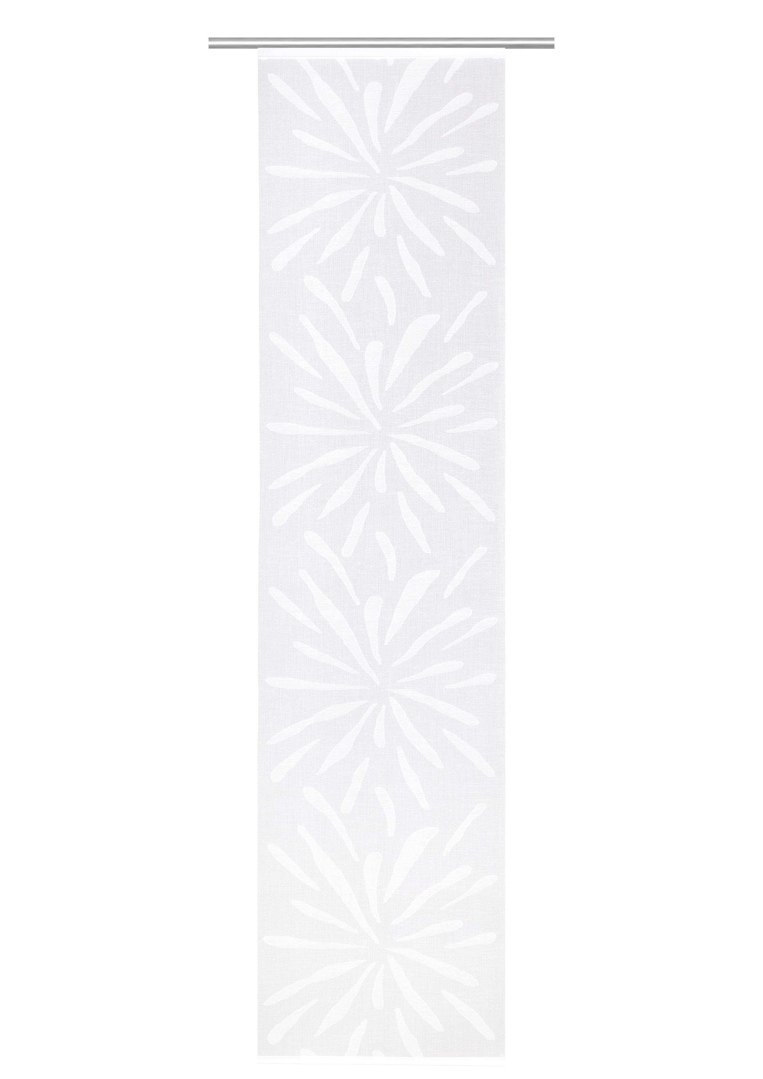 Schiebevorhang Lea 60 x 245 cm – Florales Scherli-Design in Positiv-Negativ-Optik
