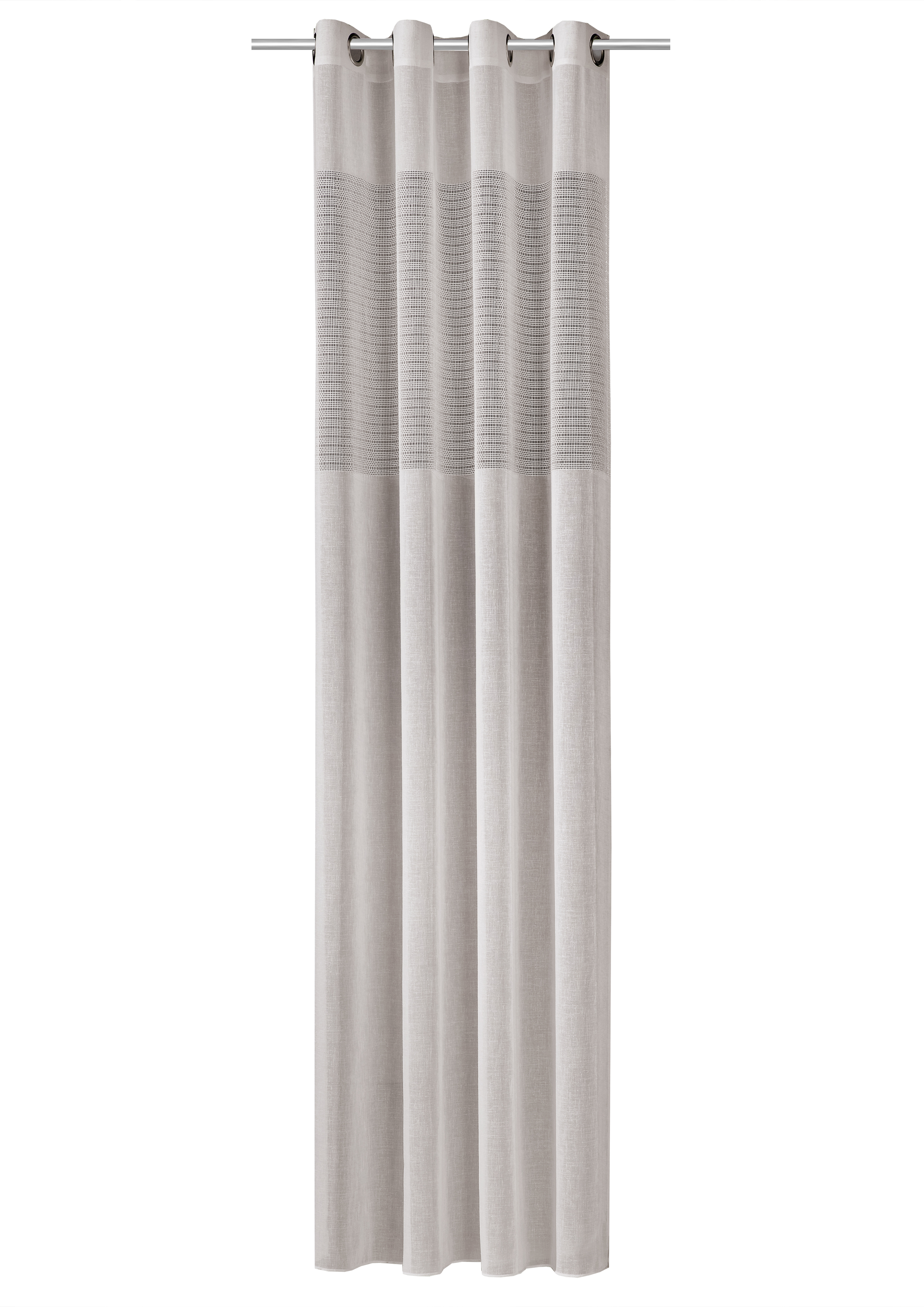 Ösenschal Taja 140 x 245 cm – Natürliche Leinenstruktur mit grobem Struktur-Einsatz